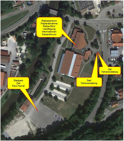 Lageplan Rallyezentrum